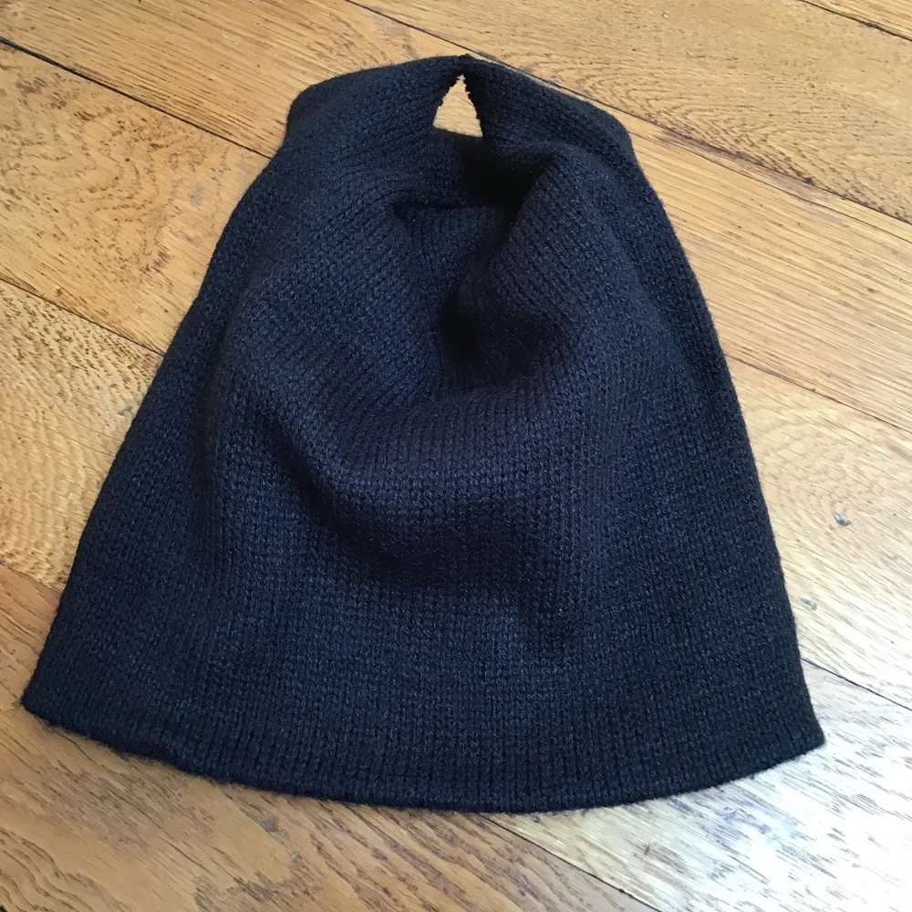 Vintage Wool Ski Hat Windproof Lined EUC Winter Beanie Snow Black Red Blue